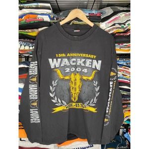 Y2K Wacken 2004 Concert XXL Metal Long Sleeve Graphic T-Shirt